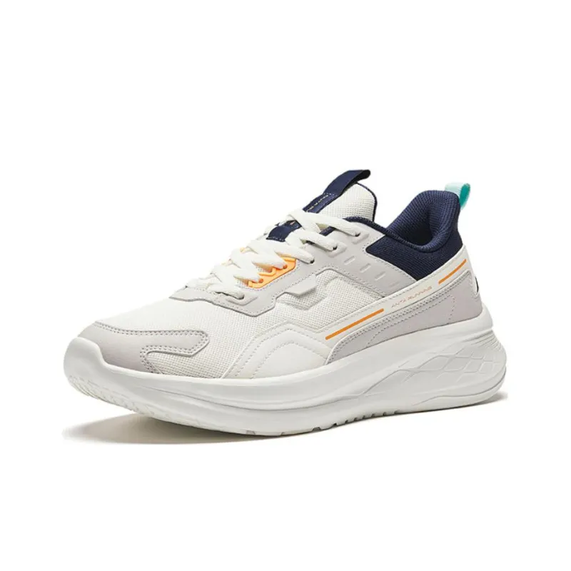 Anta Anti Slip Wear Resistant Low Top Running Shoes Men's White-1