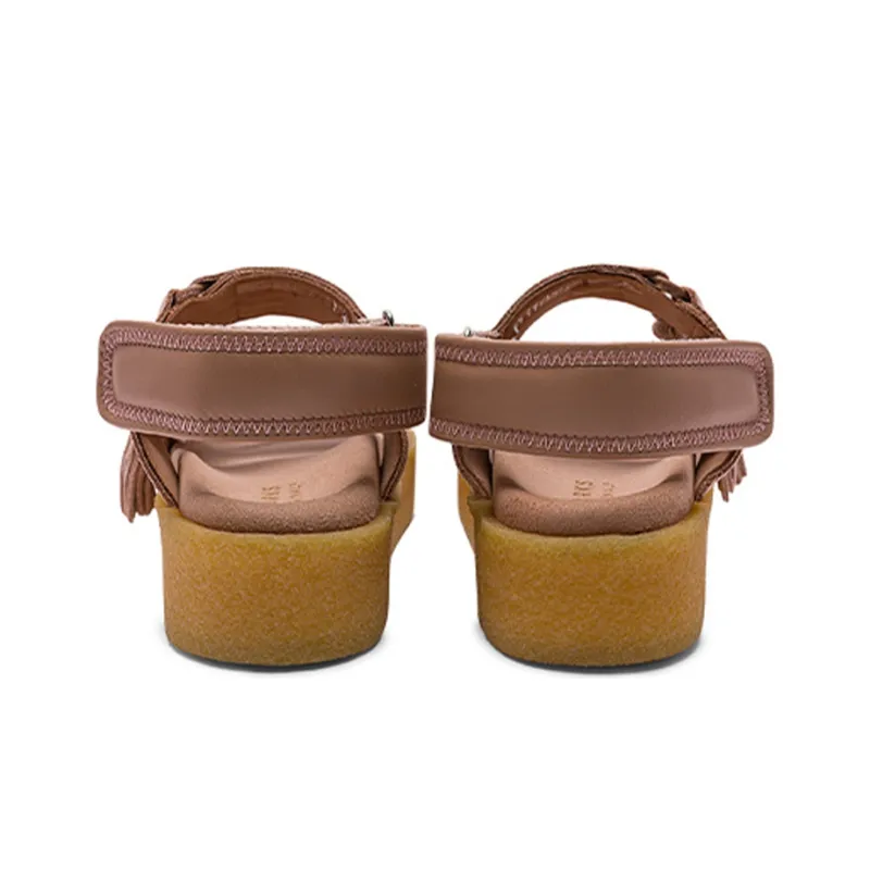 clarks Originals Crepe Tassel-embellished Platform Sandals-3