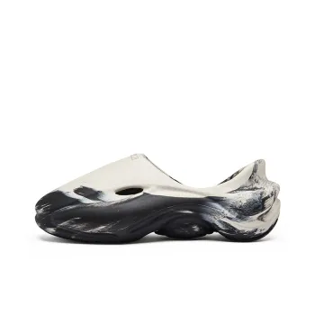 EQLZ EQUALIZER Quiet Abrasion Resistant Slide Slippers Unisex Black White