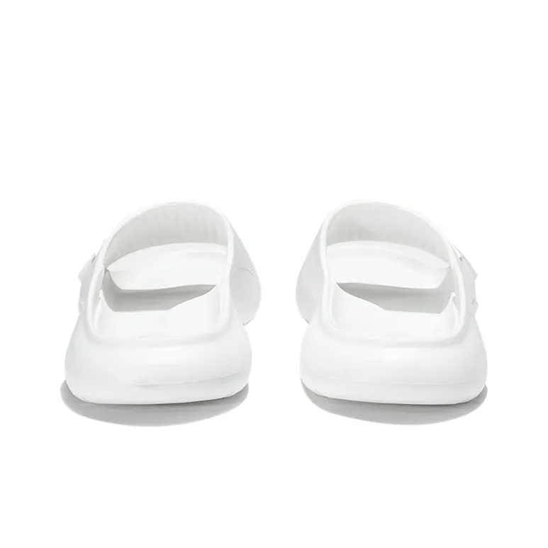 NORVINCY Home And Outdoor Dual Use Anti Rollover Slide Slippers Solid Color Versatile Platform Sandal Set Unisex White-3