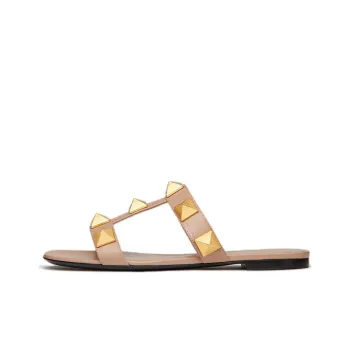 Valentino Roman Stud Odor Resistant Slide Slippers Women's Pink