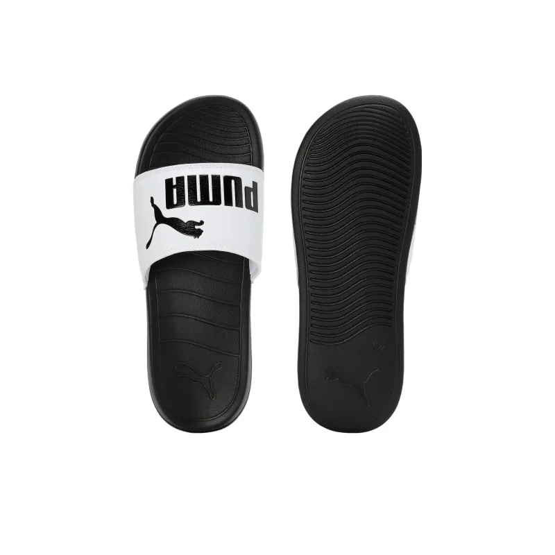 PUMA Popcat 20 Rubber Sole Slide Slippers Unisex White Black-2