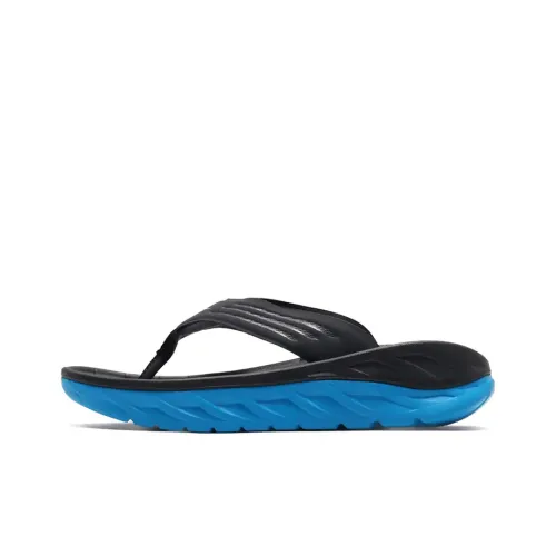 HOKA ONE ONE Ora Recovery Flip Slide Slippers Men Black/Blue