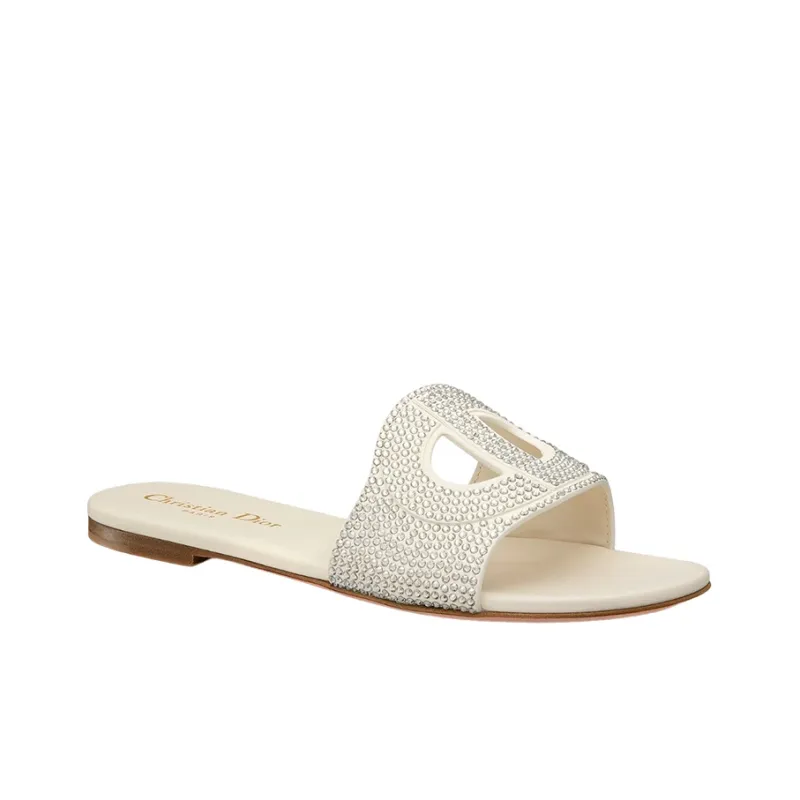 DIOR D Club Odor Resistant Slide Slippers Women's White-2
