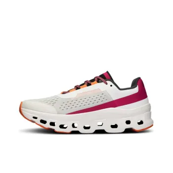 On CloudmOnster White Red Women's