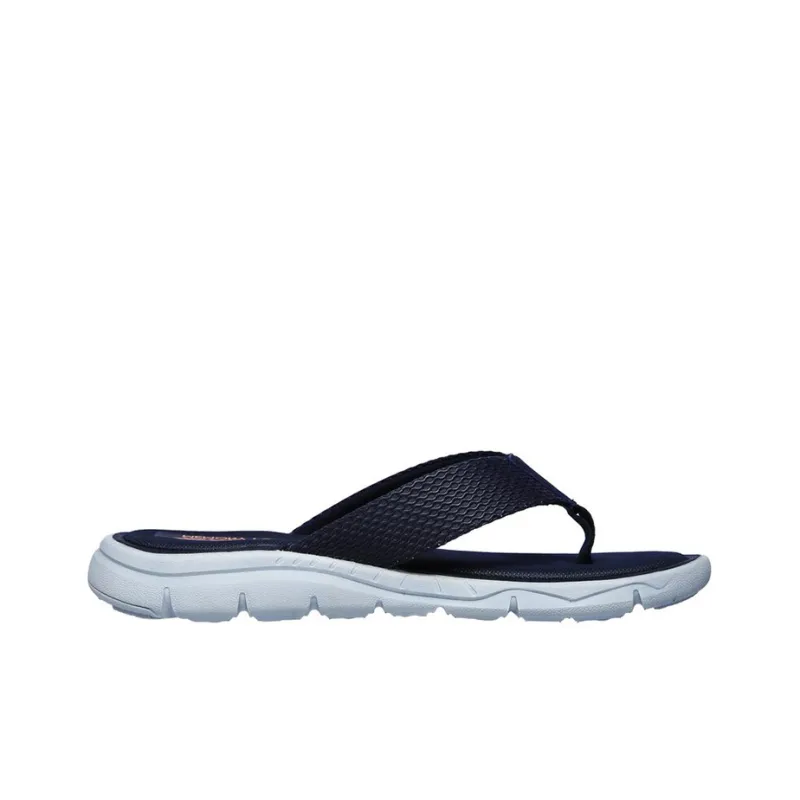 Skechers Relaxed Fit Rubber Sole Quiet Slide Slippers Men's Blue-1