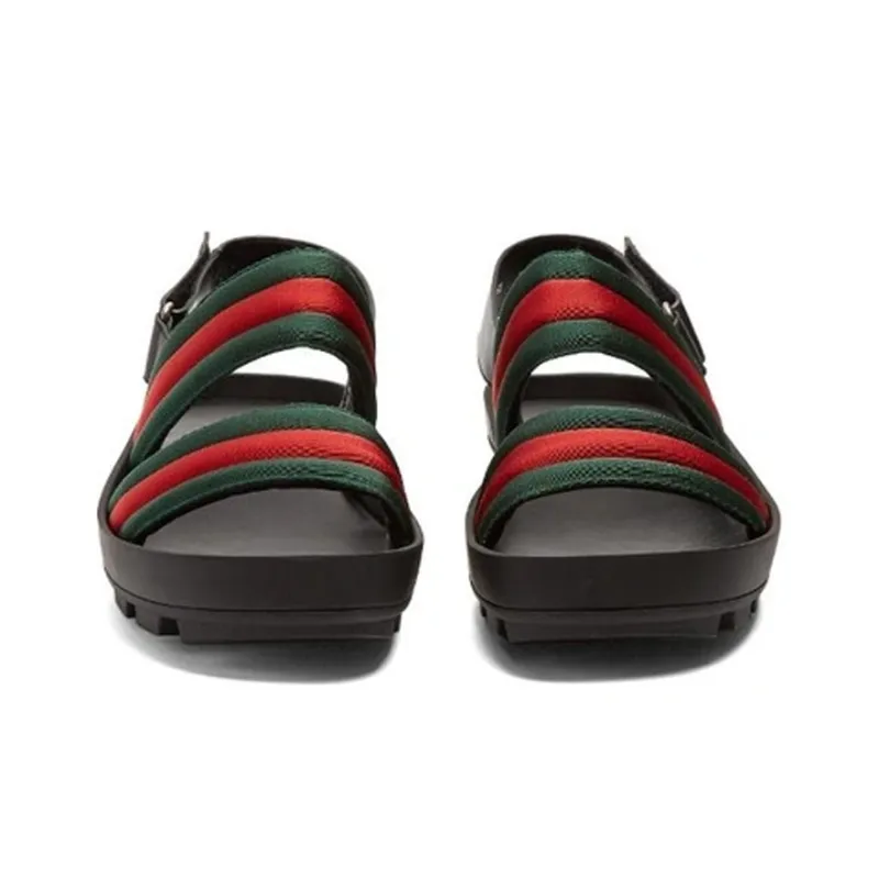 GUCCI Web Sandal 'Black'-2