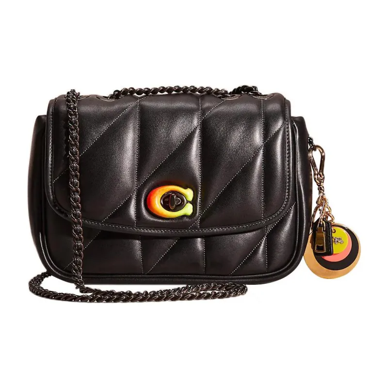 COACH Madison Leather Pillow Bag, Shoulder Bag, Crossbody Bag Women's Black-0