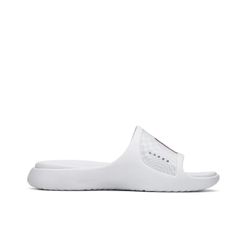 Anta Basketball Collection Rubber Sole Slide Slippers Men's White Red Yellow-1