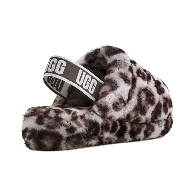 UGG Women's Fluff Yeah Slide 'Panther Print - Stormy Grey'-5