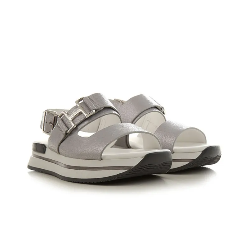 HOGAN H222 Beach Sandals Women's Gray-1