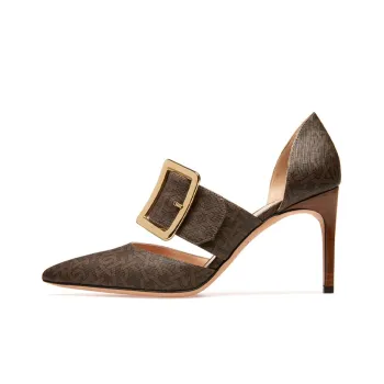BALLY Tpu Slim Heel High Heels Women's Brown