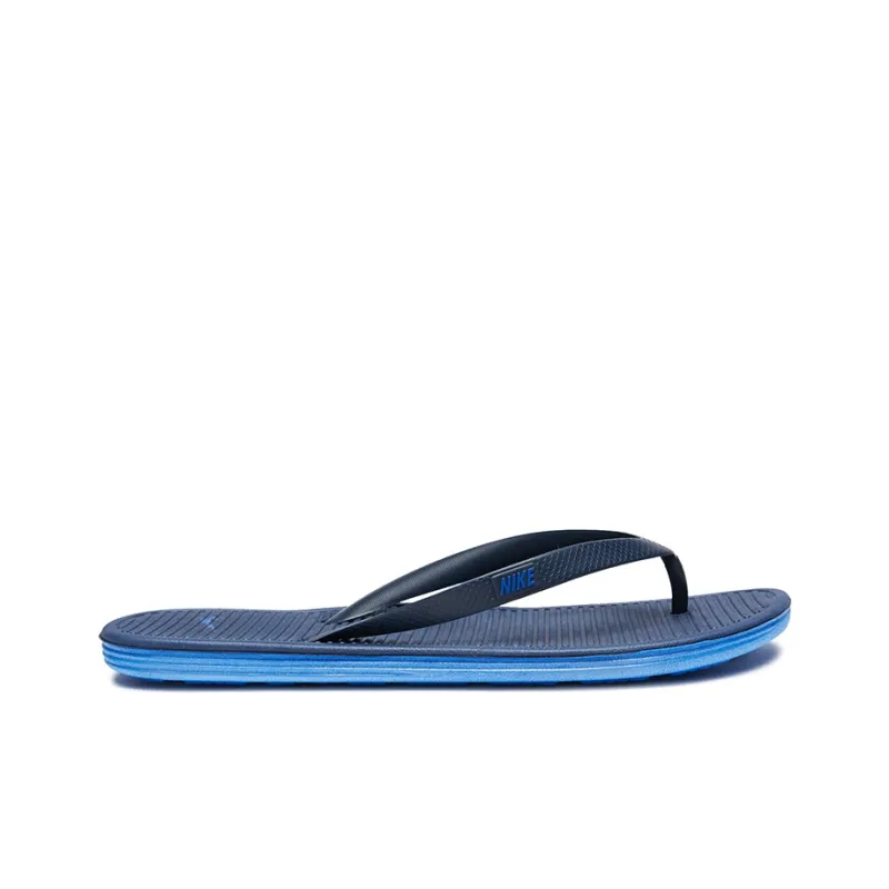 Nike Solarsoft Thong 2 Minimalistic Black Blue Slippers 'Black Blue'-1