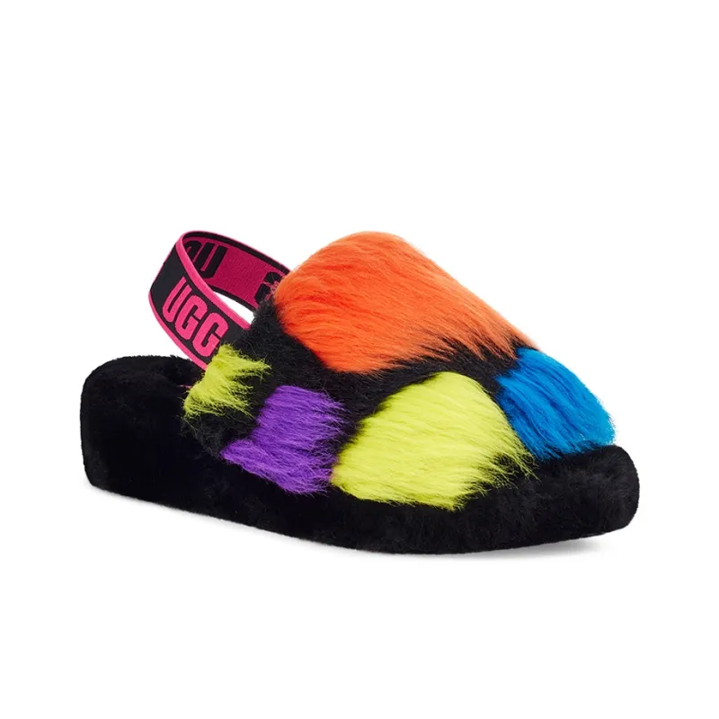 UGG Women's Fluff Yeah Slide 'Party Spots'-2