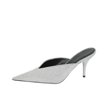 Balenciaga Glitter Knife Slingback 'Silver' Women's