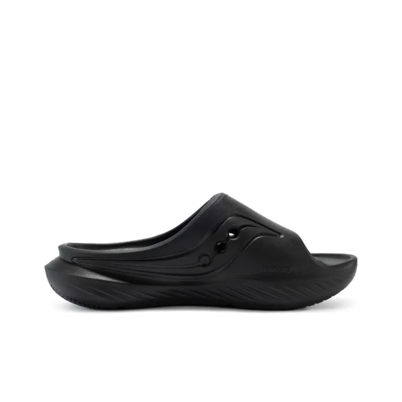 Saucony Cradle Rubber Sole EVA Cut Out Slide Slippers Unisex Black-1