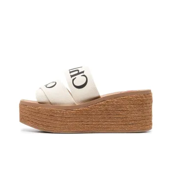 Chloe Rubber Sole Odor Resistant Slide Slippers Women's White