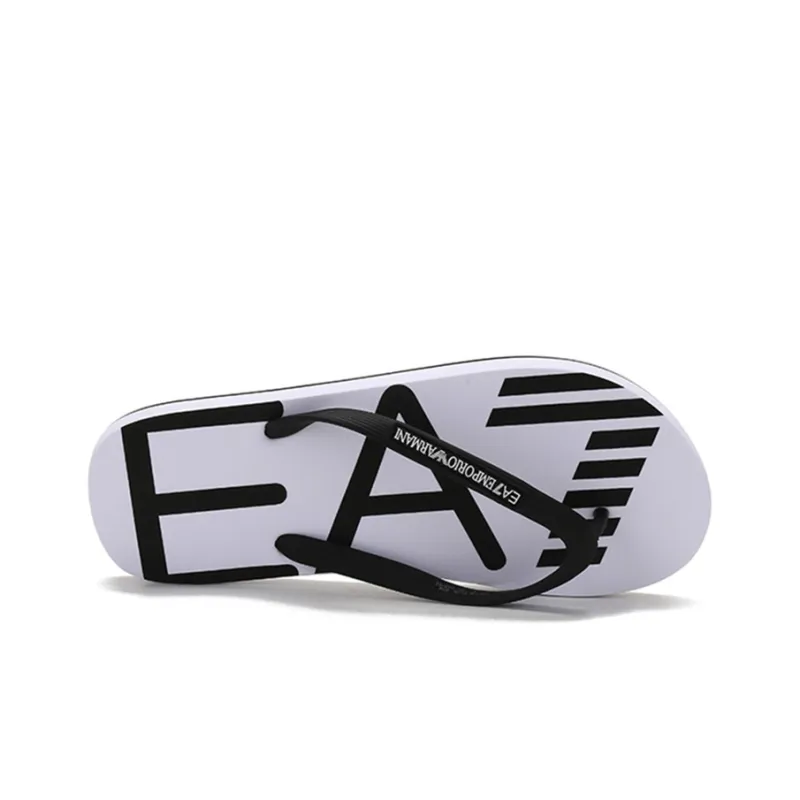EMPORIO ARMANI EA7 Flip Flops Men's White Black-4