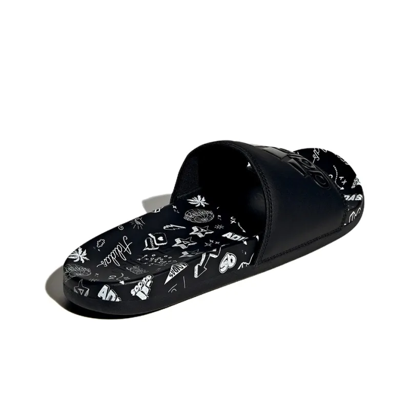 Adidas Adilette Comfort Sandals Black Cloud White-3