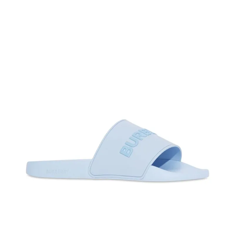 Burberry Embossed Logo Slides Pale Blue-1