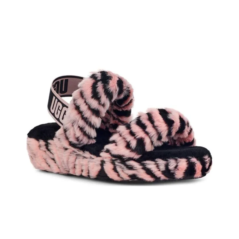 UGG Oh Yeah Plush Slippers Women's Pink-2