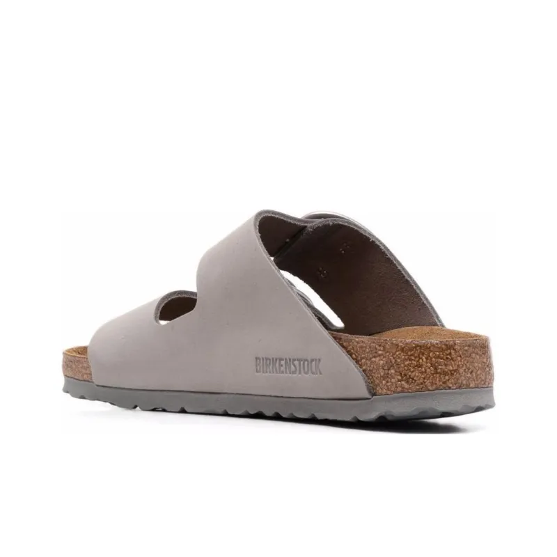 Birkenstock Arizona Big Buckle Nubuck Leather Narrow Fit 'Dove Gray' Women's-2