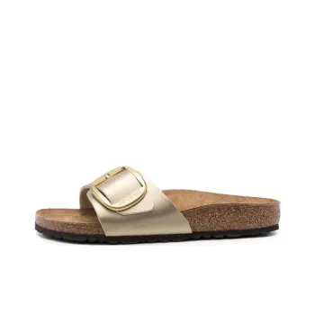 Birkenstock Madrid Big Buckle Slide Slippers Women's Silver