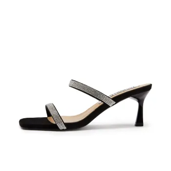 TOOMANYSHOES Straight Heeled Slippers Women's Black