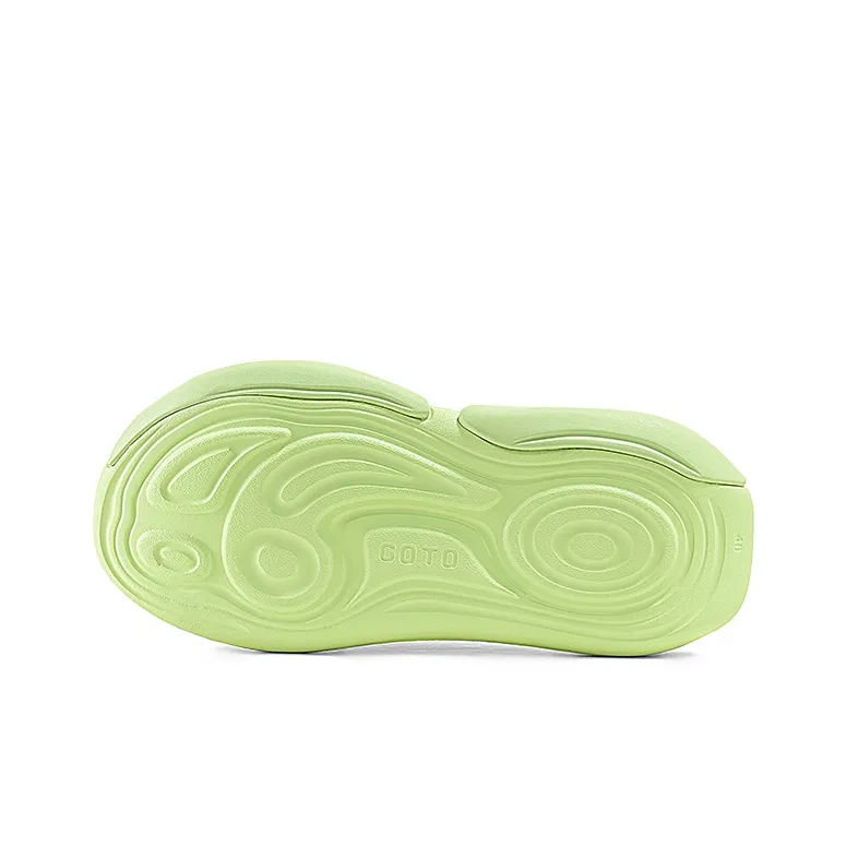 GOTO Nebula Quiet Slide Slippers Unisex Couple's, Light Pea Green-5