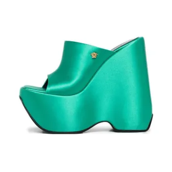 VERSACE Abrasion Resistant Slide Slippers Women's Green