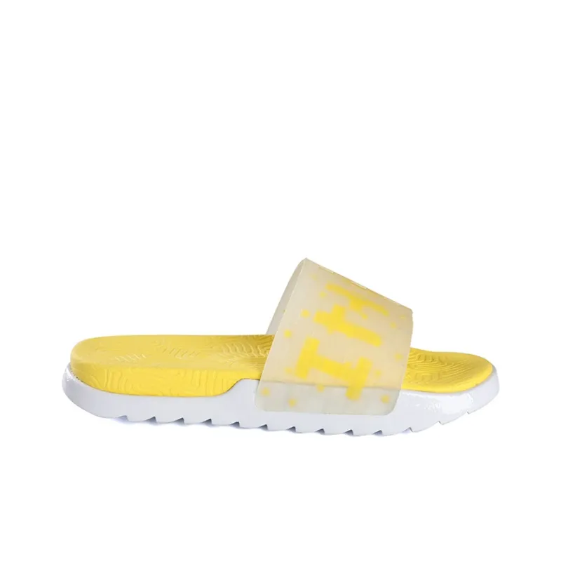 PEAK Rubber Sole Quiet Slip Resistant Slide Slippers Women's Yellow-1
