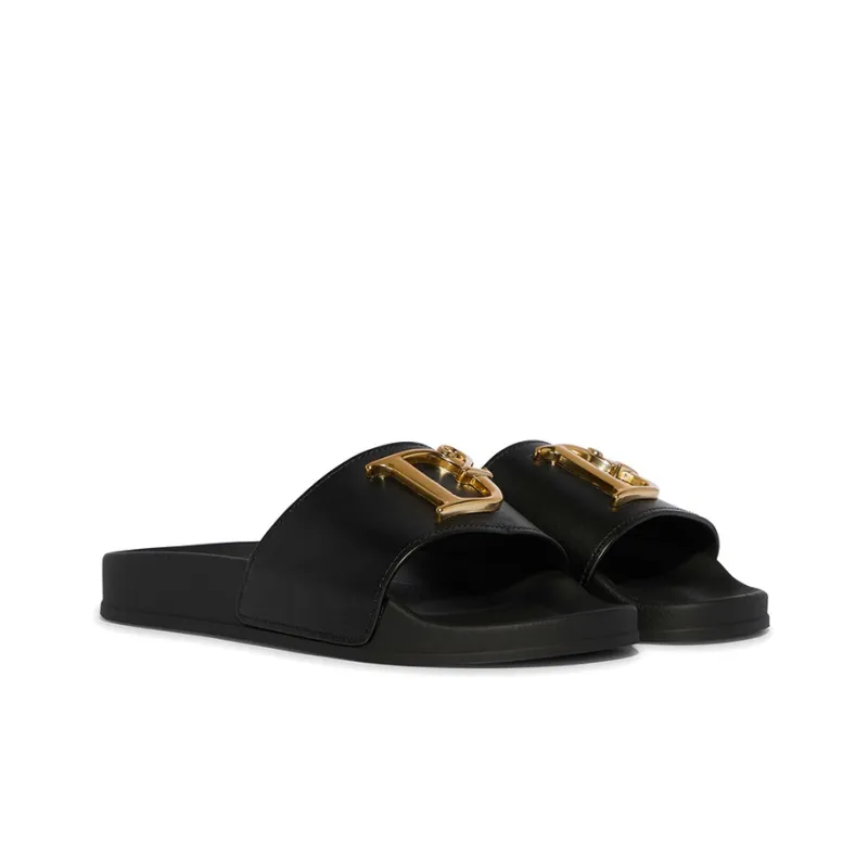 DSQUARED 2 Logo Plaque Slip-On Slides Women's-1