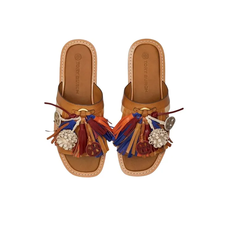 TORY BURCH Slide Slippers Women's Brown-4