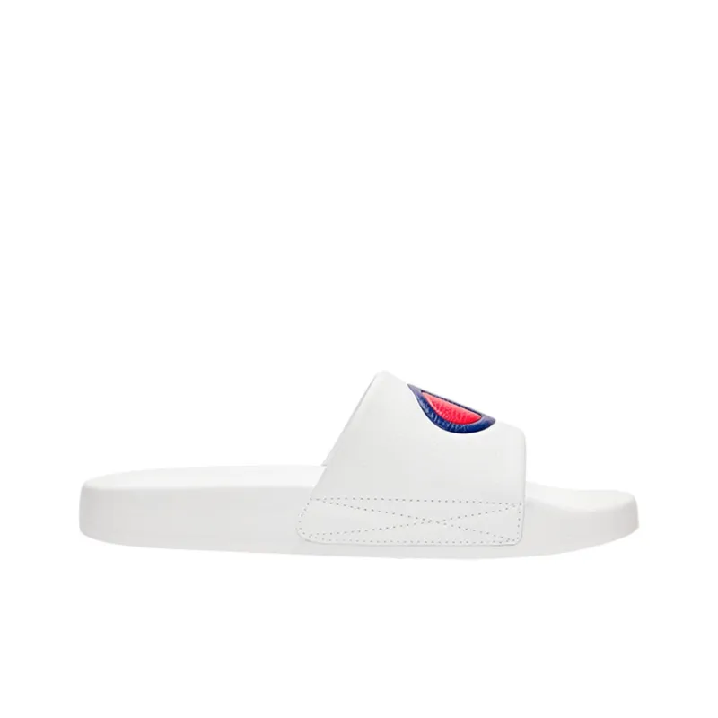 Champion Campus Rubber Sole Slip Resistant Slide Slippers Unisex White-1