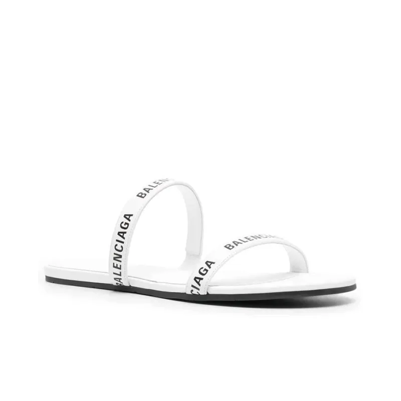 Balenciaga Round Sandals 'White Black' Women's-2