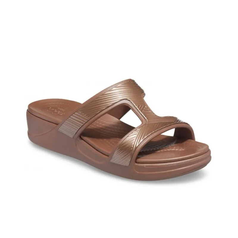 Crocs Monterey Slide Slippers Women's Brown-2