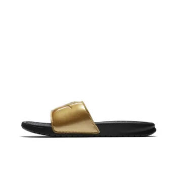 Nike Benassi Slides 'Metallic Gold' Women's