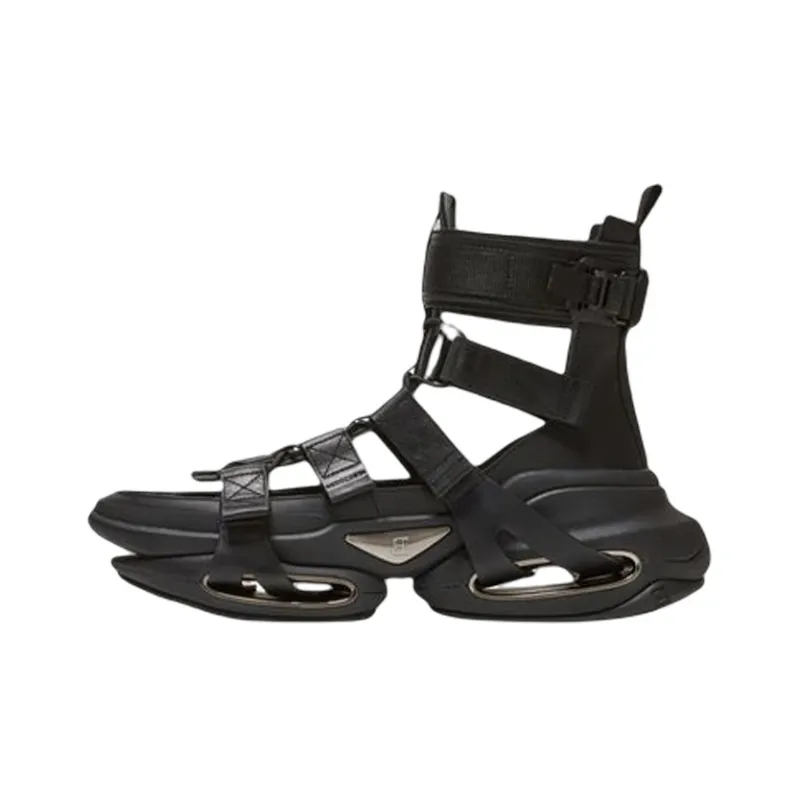 BALMAIN B Bold Strap Sandals Men's Black-0