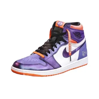JORDAN Air JORDAN 1 Vintage Basketball Shoes Women's High Top Purple