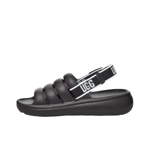 UGG Sport Yeah Slide Black White