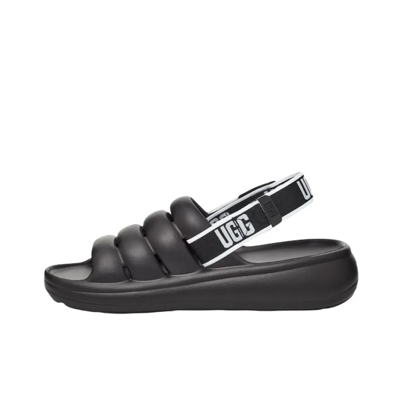 UGG Sport Yeah Slide Black White-0