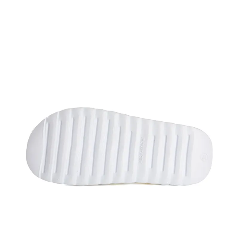 PEAK Rubber Sole Quiet Slip Resistant Slide Slippers Women's Yellow-4