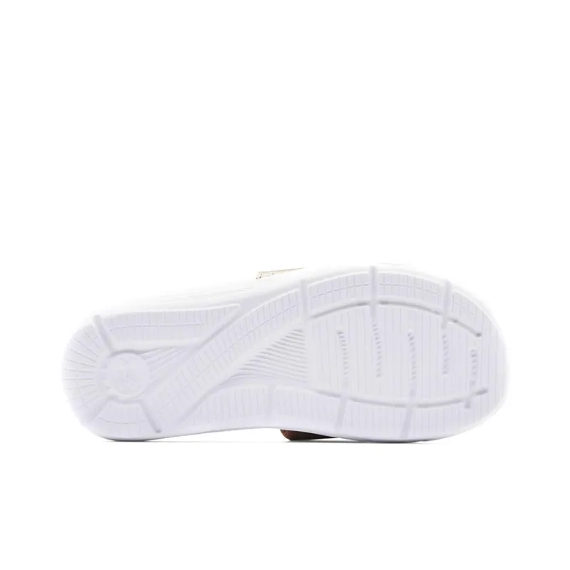 Under Armour Ignite 9 Slide 'White Metallic Faded Gold' Women's-4