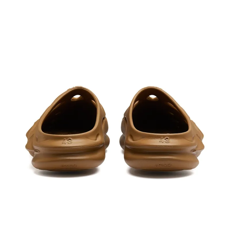 EQLZ EQUALIZER Quiet Abrasion Resistant Slide Slippers Unisex Fallen Leaves Brown-5
