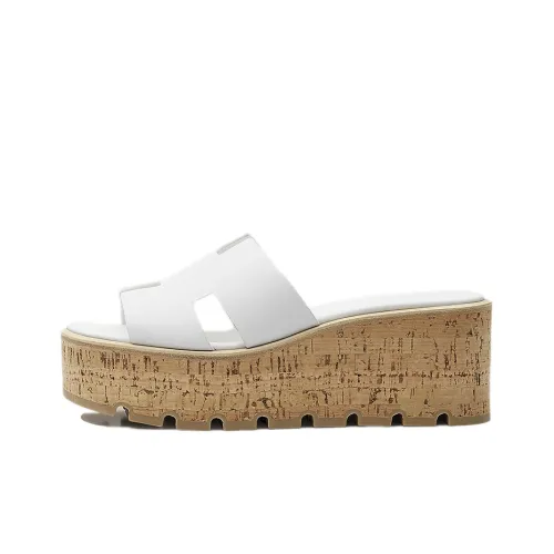 HERMES Eze 30 Sandal White