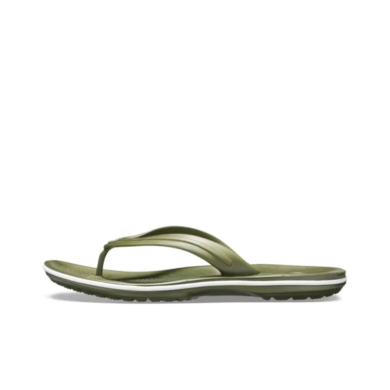 Crocs Quiet Quick Dry Flip Flops Unisex Army Green-0