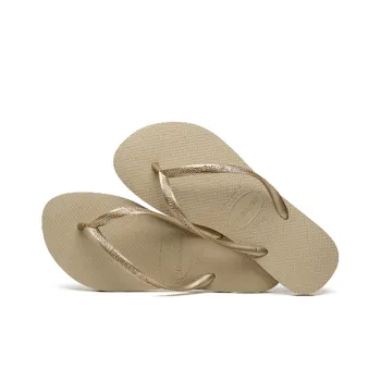 Havaianas Rubber Sole Flip Flops Unisex Light Gold