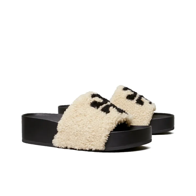 TORY BURCH Slide Slippers Women's Beige-2