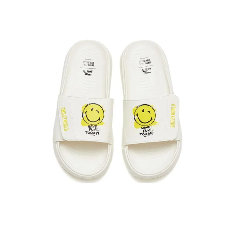 Anta Quiet Slide Slippers Men's White Yellow-2