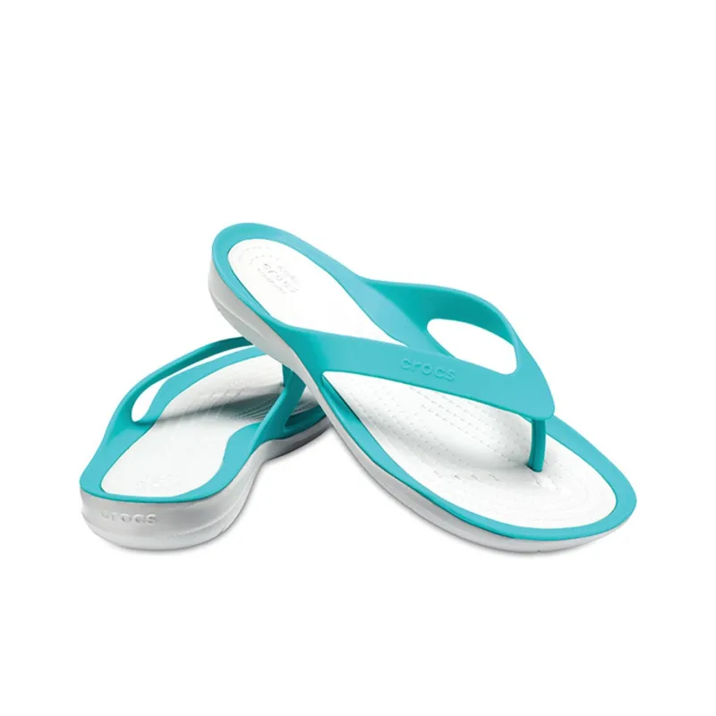 Crocs Abrasion Resistant Flip Flops Women's Light Blue-3